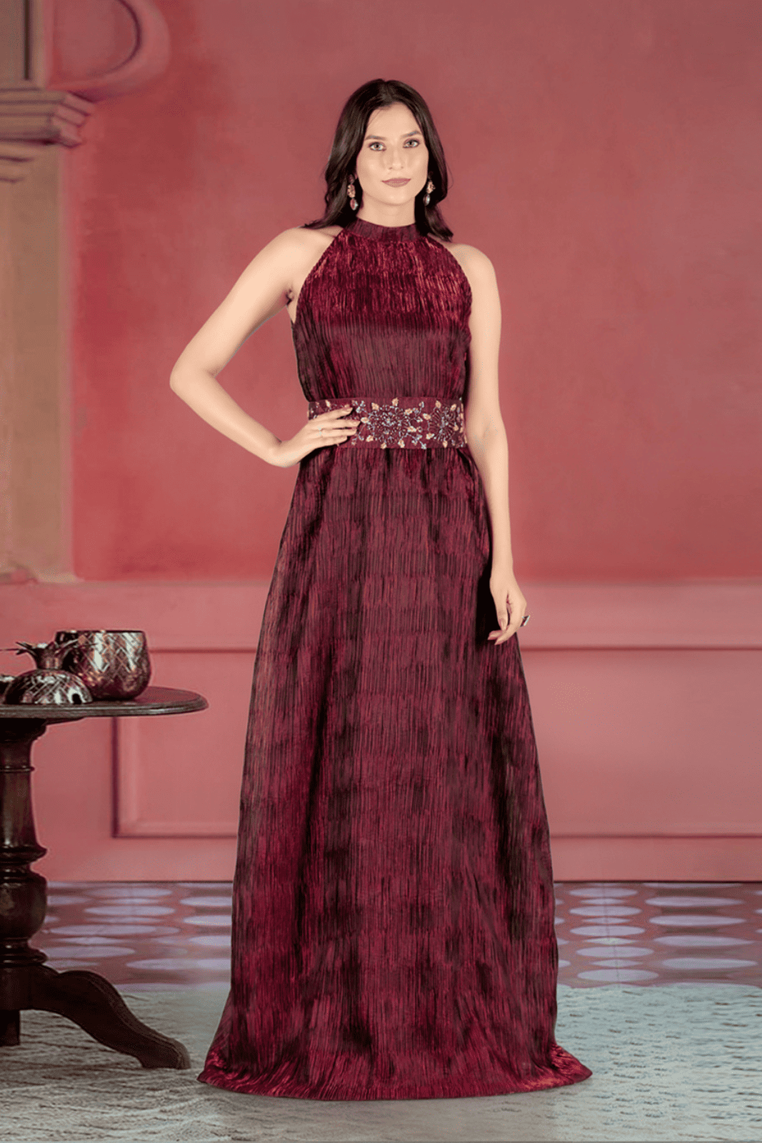 Wine Crush Evening Gown