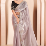 Moonlit Organza Saree with Pure Hand Embroidery