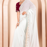 Romantic Blue Georgette Saree