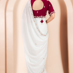 Romantic Blue Georgette Saree