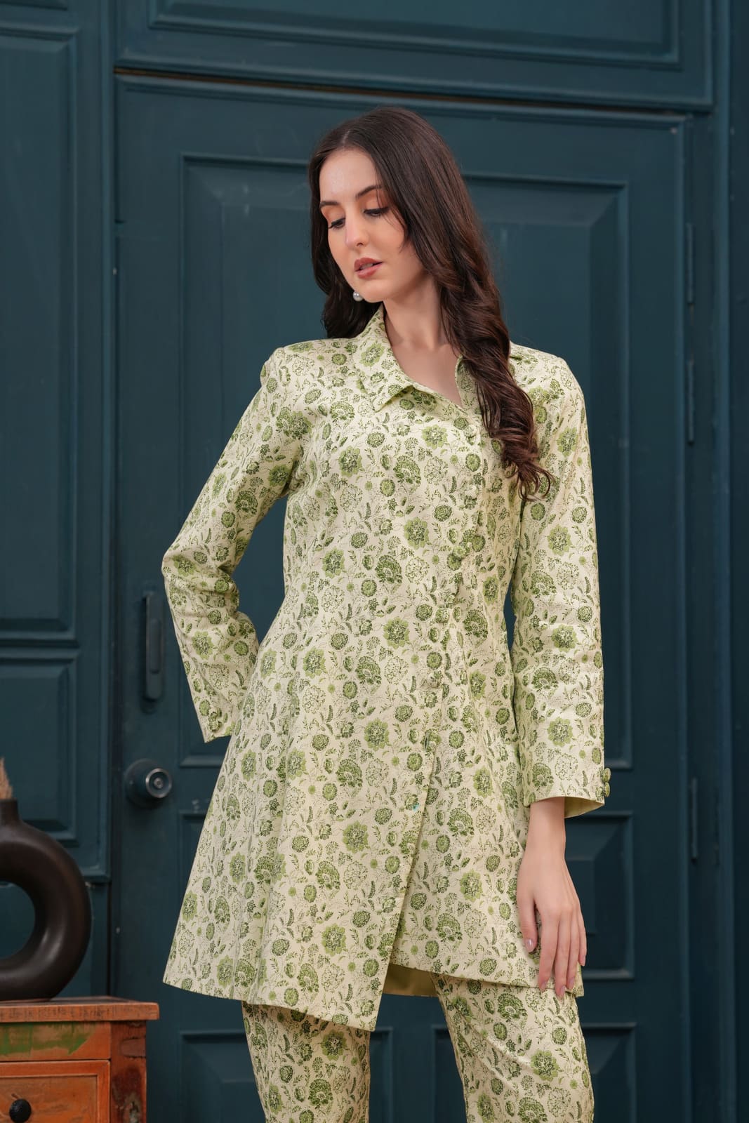 Serene Sage Blazer Set