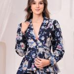 Blue Floral Blazer Babe Set