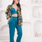 Teal Tropical Babe Blazer Set