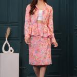 Pink Floral Blazer Babe Set