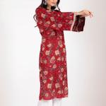 Maroon Flare Sleeve Kurti