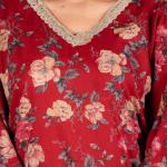 Maroon Flare Sleeve Kurti