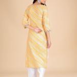 Yellow Leheriya Kurti
