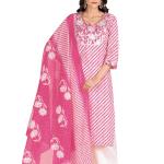 Pink Leheriya Kurta Set
