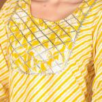 Yellow Leheriya Kurta Set