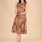 Geometric Ethnic Multicolor Dress