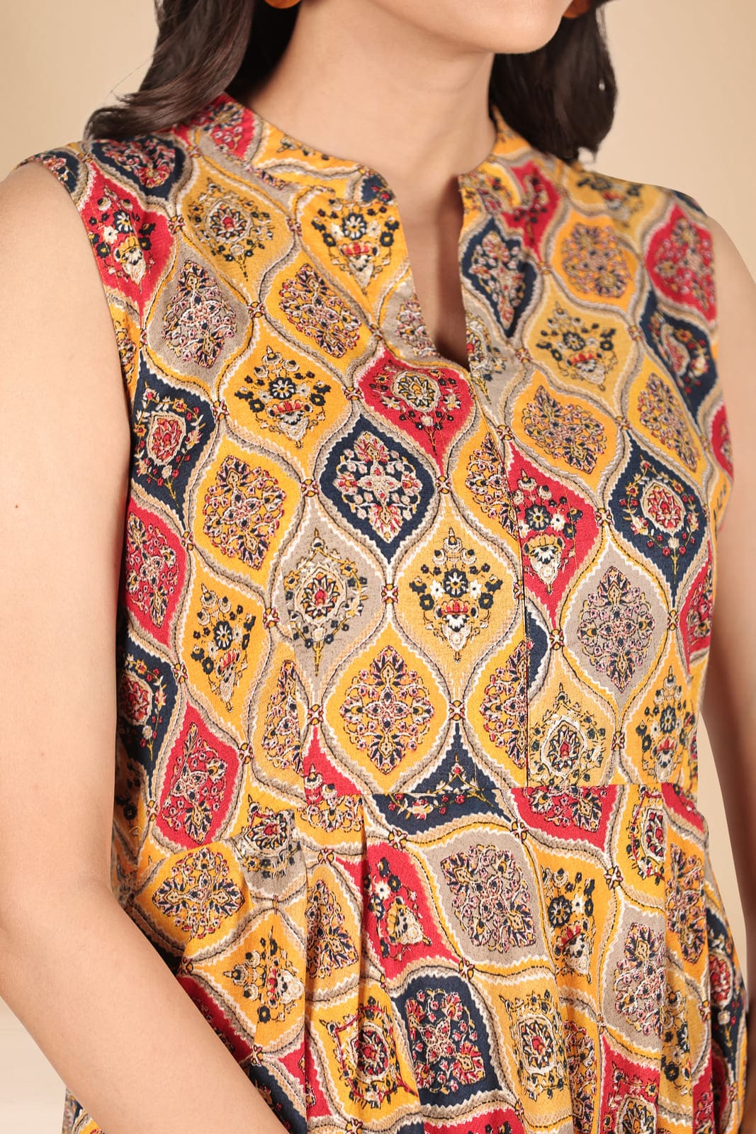 Geometric Ethnic Multicolor Dress