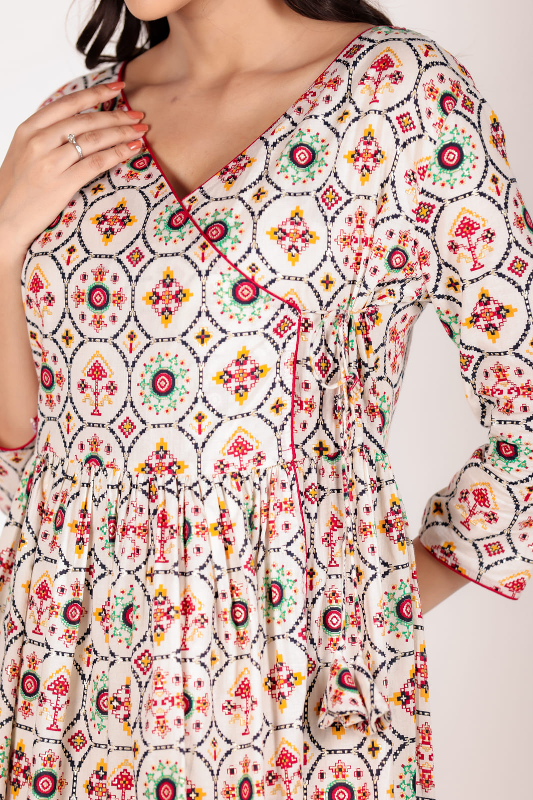 Multicolor Angrakha Co-Ord Set