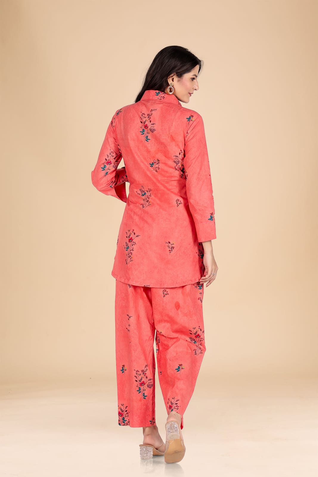 Peach Cotton Co-ord Set