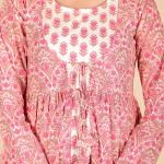 Ethnic Floral Maxi Dress with Tie-Up Shrug