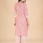 Pink Ethnic Print Kurta Set