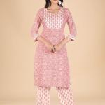 Pink Ethnic Print Kurta Set