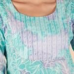 Blue Ombre Floral Print Kurta Set