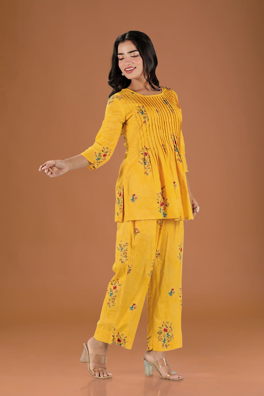 Yellow Cotton Co-ord Set