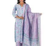 Lavender Blue Ombre Kurta Set