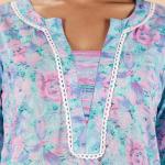 Lavender Blue Ombre Kurta Set