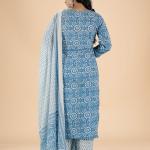 Blue Floral Kurta Set