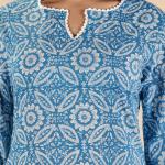 Blue Floral Kurta Set