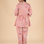 Pink Colourful Cotton Co-Ord Set