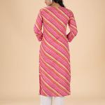 Rani Leheriya Embroidered Kurti