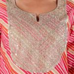 Rani Leheriya Embroidered Kurti