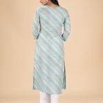 Blue Leheriya Kurti