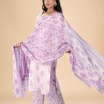 Lavender Floral Kurta Set