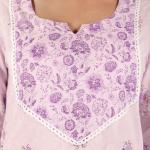 Lavender Floral Kurta Set