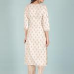 Ivory Yellow Ethnic Embroidered Kurta Set