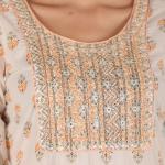 Ivory Yellow Ethnic Embroidered Kurta Set