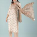 Ivory Yellow Ethnic Embroidered Kurta Set