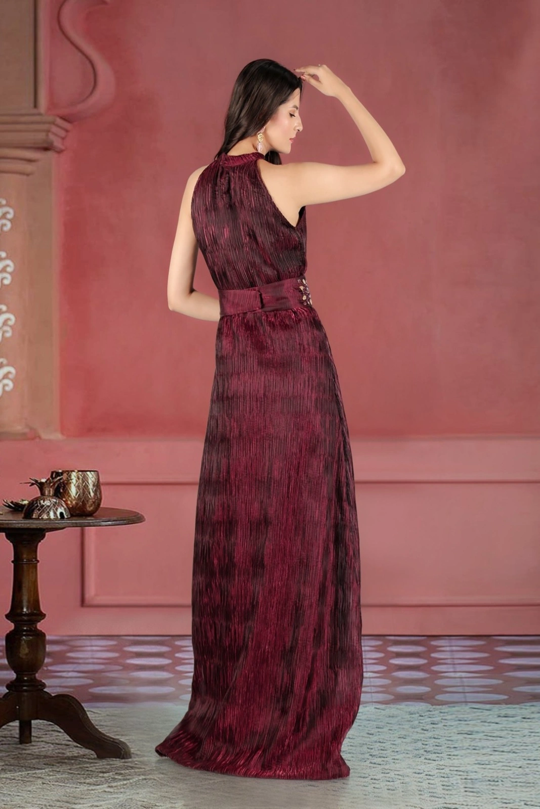 Wine Crush Evening Gown