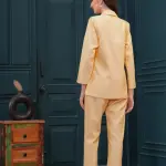 Lemon Banarasi Blazer Set