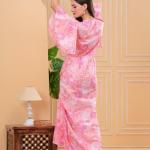 Flamingo Pink Knot Detail Wrap Dress