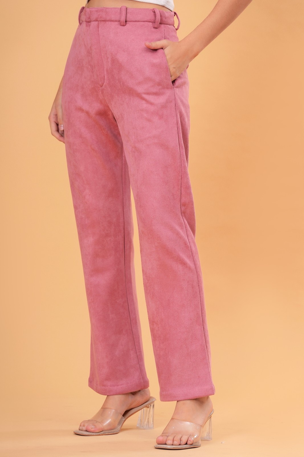Dusty Leatherette Rose Pink Blazer Set
