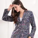 Modern Maze Blue Blazer Set