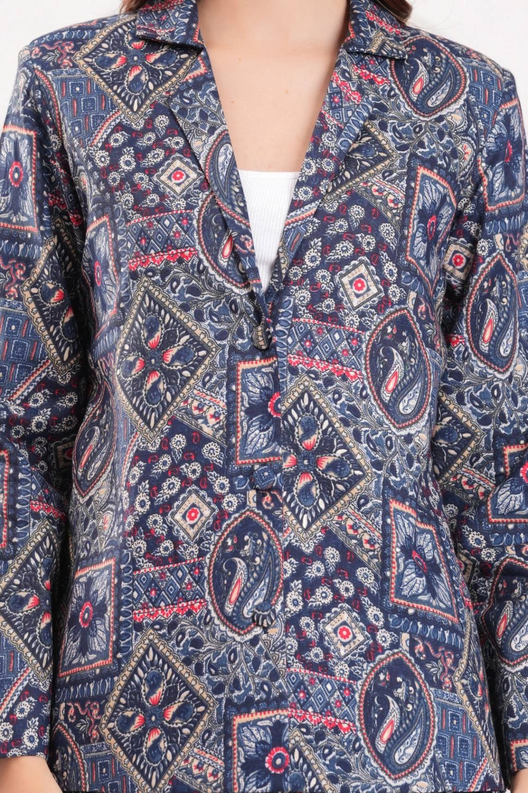 Modern Maze Blue Blazer Set