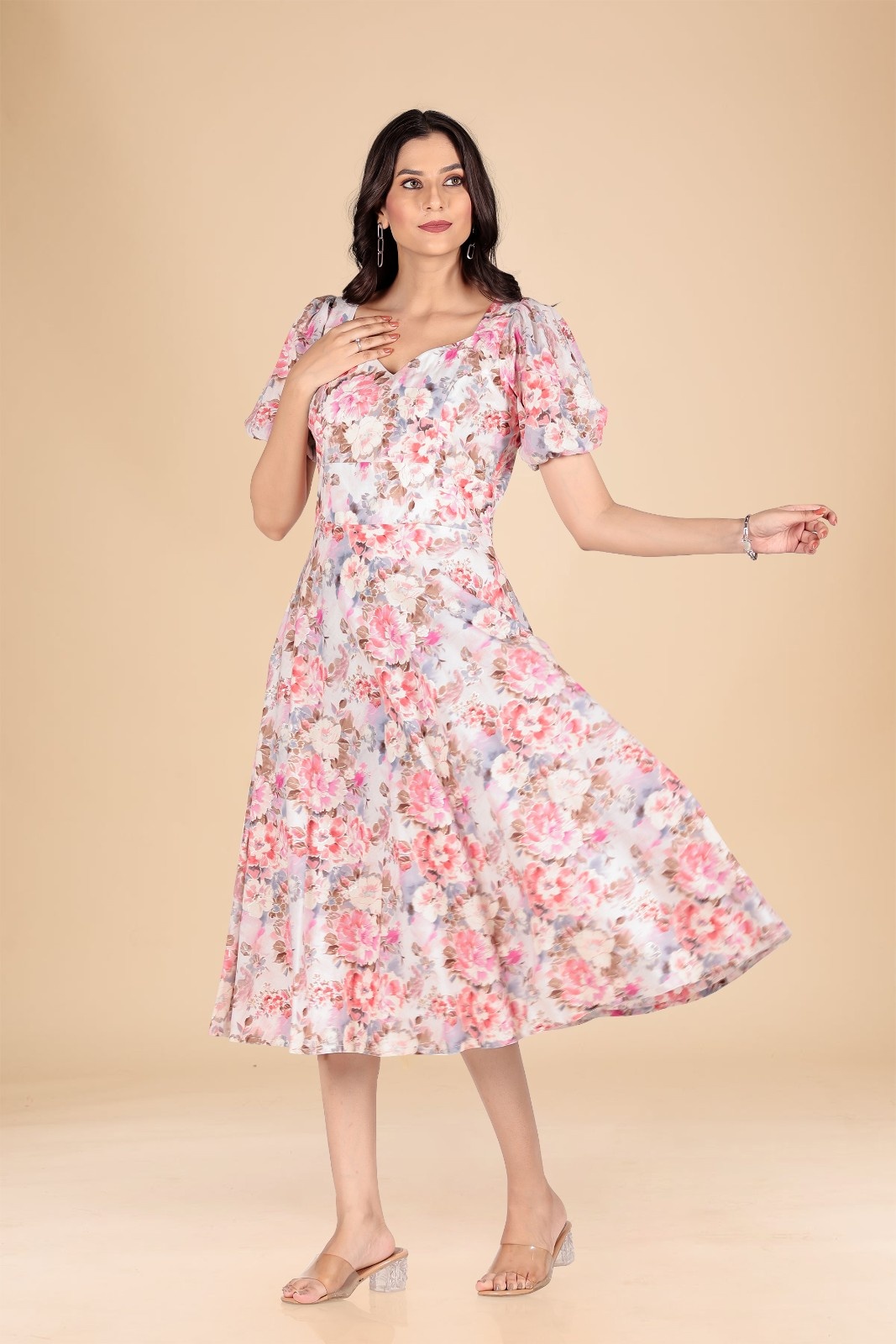 Blush Bloom Fit & Flare Dress
