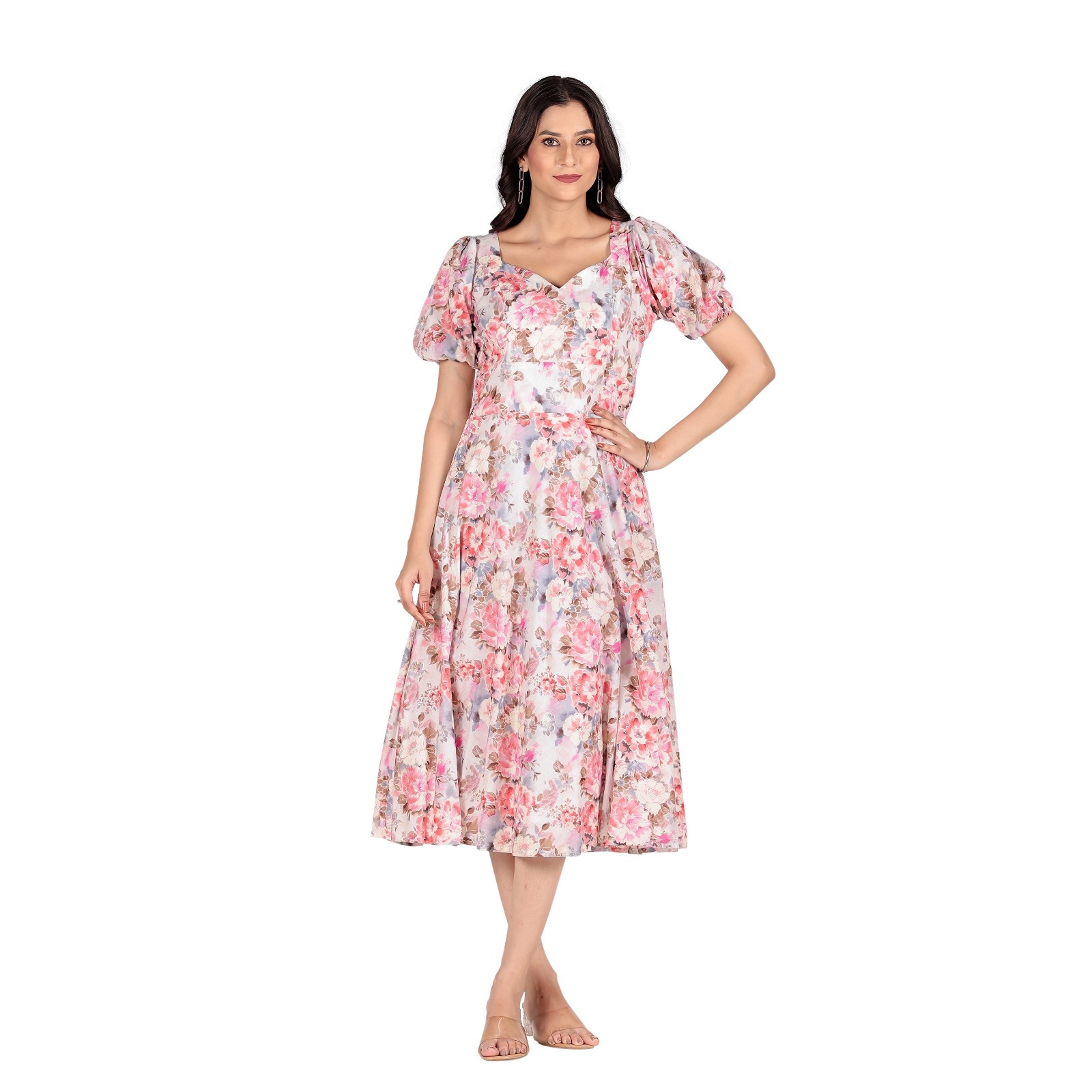 Blush Bloom Fit & Flare Dress