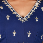 Royal Blue Hand-Embroidered Anarkali Set