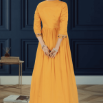 Warm Yellow Hand-Embroidered Anarkali Set