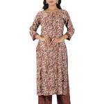 Dark Brown and Maroon Floral Kurta Set