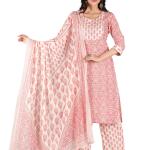 Pink Ethnic Print Kurta Set