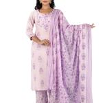 Lavender Floral Kurta Set